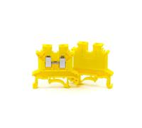 10 pièces bornier Rail Din UK-2.5B fil conducteur électrique connecteur universel vis connexion bornier bloc UK2.5B(Yellow)