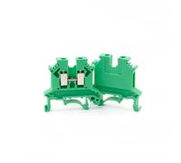 10 pièces bornier Rail Din UK-2.5B fil conducteur électrique connecteur universel vis connexion bornier bloc UK2.5B(Green)