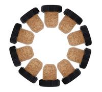 10 Pièces Bouchon de Vin Remplaçable 19mm en Plastique et Bois | Réutilisable, Préserve les Bouteilles Ouvertes, Limite L’oxydation, pour Bouteilles de Vin et Cocktails