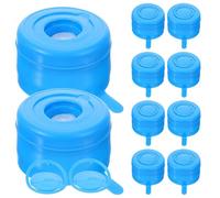 10 Pièces Bouchon Réutilisable pour Gourde, Plastique Bleu | Remplacement Facile, Léger, pour Bonbonne D'eau, Couvercle de Seau, Usage Quotidien et Stockage