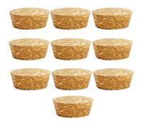 10 pièces Bouchons en liège en bois coniques pour bouchons de vin, bouchons réutilisables pour sceller les bouteilles, accessoires pour bar, bricolage, cuisine (51x42x30 mm)
