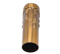 10 Pièces Bougie Goutte à Goutte Manchons Lustre Luminaire Douille Bougie Douille Couvre Pièces D'éclairage Fer Lampe Tube pour Lustre Applique Murale Suspension (Gold Bronze)