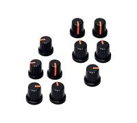 10 pièces bouton de commande d ' arbre de 6mm pour potentiomètre de pédale de lificateur de guitare électrique bouton de potentiomètre de réglage du Volume pour haut-parleurs effet Pedal Lifier