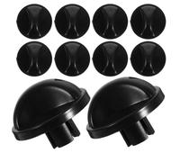 10 Pièces Bouton de Commande de Ventilateur Rond 6mm ABS Noir | Compatibilité Large, Installation Facile, Réglage Polyvalent et Minuterie Pratique, pour Ventilateurs Domestiques
