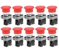 10 pièces : Bouton-poussoir BERM@ pour arrêt d'urgence, contacts en alliage argent, modèle BEMXB201ZS, 240 V