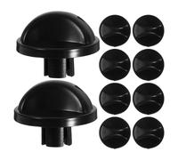 10 Pièces Bouton Rond de Remplacement pour Ventilateur, Minuterie | Abs Noir, Installation Facile, Réglage Polyvalent, Compatible Bureau et Colonne, Usage Intérieur et Extérieur