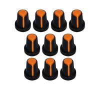 10 pièces boutons de commande de guitare ABS ensemble de boutons ronds capuchons de volumes en plastique pour un réglage précis de la tonalité des volumes sur les boutons de réglage des guitares