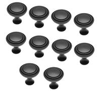 10 pièces Boutons de meuble NORWIN Bouton-Ø 32 mm Boutons de tiroir en Noir mat de SOTECH
