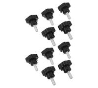 10 Pièces Boutons de Serrage Manuels Ronds pour Couvercle | Plastique et Métal, Finition Zinguée, Montage Rapide et Sûr, Standard Oem, Entretien Industriel