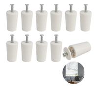10 Pièces Butées Volets Roulants Blancs 40mm - avec Vis et Rondelles, Butée de volet Roulant, Protection pour Volets roulants, Résistant aux Intempéries, PVC Conique, pour Volets et Portes Roulantes