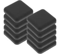 10 Pièces Butoir de Porte Mural Adhésif en Plastique Noir | Bureaux et Portes, Coins Arrondis, Toucher Confortable, Usage Salle de Bain et Extérieur