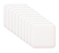 10 Pièces Butoir de Porte Mural Rond Blanc en Plastique | Protection Murale Adhésive, Usage Salle de Bain et Vitre, Lot Simple, Résiste à Déformation