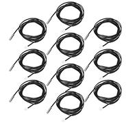 10 Pièces Cable Capteur de Température Numérique -25℃ à 125℃ NTC Sonde de Température Thermistances Capteur Tête de Connecteur Cylindrique, Longueur de Câble de 2 MèTres(15K B3950)