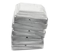 10 Pièces Capuchon de Poteau Carré 100x100 Argenté en Acier | Pose Rapide, Tenue Résistante au Vent, pour Poteaux Métalliques Carrés, Côtés de Portillon et Jardin