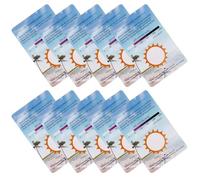 10 Pièces Carte Test UV Portable en PVC, Lecture Rapide | Surveillance Pratique des Niveaux Ultraviolets, Mesure Précise à Travers Vitres, Format Compact pour Éleveurs