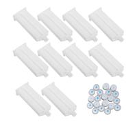 10 pièces Cartouche de Colle Ab 50ml en Plastique avec Piston pour époxy | Format Bicomposant 1: 1, Interface Standard Compatible Mélangeurs Statiques, Débit Régulier, sans Obstruction, Entretien
