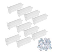 10 Pièces Cartouches de Colle Ab 50ml en Plastique avec Piston | Format Double Composant 1: 1, Interface Standard, Compatibles avec Buse Mélangeuse, pour Résines et Adhésifs Professionnels