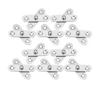 10 Pièces Charnière Invisible Pivotante en Acier Inoxydable 360 | Usage Polyvalent, Pose Facile, Finition Argentée, pour Armoires et Bibliothèques, Design Discret Moderne