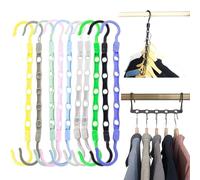 10 Pièces Cintre Magique Antidérapant, Cintre Gain de Place Organisateur | Cintres Plastique Crochets Rotatifs 360°, Support Vertical Multi-Couches, Pour Chemises Pantalon Sacs Rangement Armoire Idéal