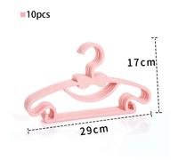 10 pièces Cintres pour enfants roses, cintres d'affichage portables, cintres à vêtements en plastique, organisateur de vêtements pour bébé, printemps, minimaliste, hauts d'été Taille UniquePolypropylè