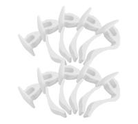10 Pièces Clip de Radiateur 6,2mm en Plastique Support de Cache | Kit de Fixation pour Carénage de Ventilateur, Installation sur Tuyau, Usage Hôtels Bureaux, Blanc