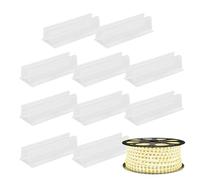 10 Pièces Clips De Fixation Pour Bande Lumineuse Néon LED, Attache Ruban Led Neon Pour Guirlande Lumineuse Néon LED De 10 Mm Ou Moins, Pour Installation Intérieure Et Extérieure
