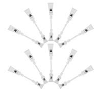 10 Pièces Clips de Signalisation Transparents Multifonctions | Porte-panneaux Rotatifs en Plastique, Fournitures de Détail, Usage Propre et Robuste, Lot Pratique