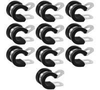 10 Pièces Collier de Serrage en Acier Inoxydable Caoutchouc 19 MM | Fixation Flexible, Résistance à Rouille et Corrosion, pour Câblage et Gestion de Lignes