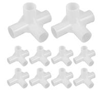 10 Pièces Connecteur de Tringle de Placard Plastique 20mm | Pièce de Couplage Robuste, pour Chambre D'garçon et Filles et Chambre à Coucher, Usage Mobilier, Style Minimaliste
