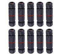 10 Pièces Connecteur Électrique Étanches IP68 Raccord Etanche Cable Electrique 3 Broches Connecteurs Étanches Prise Extérieure Connecteur Fil Étanche Boîte de Jonction pour Câble 0.5mm²~2.0mm²