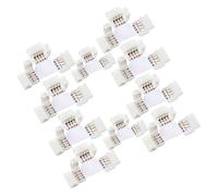 10 Pièces Connecteur en T 5050 10mm, Raccord sans Soudure | Nylon et Cuivre, 300 V 0-4 A, Angles Nets, Pose Flexible sous Étagère ou Meuble