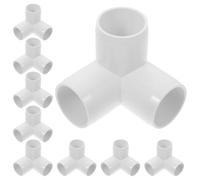 10 Pièces Connecteur PVC en Y à Trois Voies pour Tuyaux, Blanc | Finition Blanche Brillante, Bords Effilés, Usage Tables et Cadres de Serrage, Lot