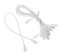 10 Pièces Cordon de Connexion 2pin Double 50cm Blanc | Plastique, Transmission Stable, pour Maintenance et Électriciens, Appareils LED, Éclairage de Vitrine