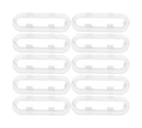 10 Pièces Couvercle de Trop-plein D’évier Ovale Décoratif Blanc | Plastique, Installation Facile, Entretien Hygiénique, Style Moderne, pour Salle de Bain Cuisine