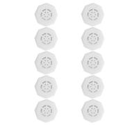 10 Pièces Couvercle Rond de Trop-plein, Silicone Blanc | Bague Moderne à Surface Lisse, Ajustement Sécurisé, Protection D’overflow, pour Bassine Ronde et Évier