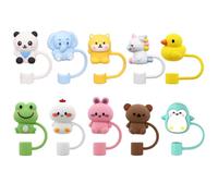 10 Pièces Couvre Paille pour Gobelet Stanley Kit, Couvercles de Paille Réutilisables en Silicone de 10 mm, Bouchon de Paille Anti-Poussière, Compatibles avec les Gobelets à Poignée de 30/40 OZ