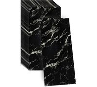 10 Pièces Credence Adhesive pour Cuisine 60 x 30 cm, Marbre Carrelage Adhesif Mural Panneau Mural, Salle de Noir 60x30 cm STICKERS
