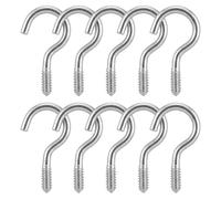10 Pièces Crochet à Visser M5 x 30 mm, Piton à Visser en Acier Zingué, Crochet Plafond Robuste pour Suspension de Lampes, Plantes et Décoration, Vis Crochet pour Bois et Mur