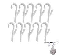 10 Pièces Crochet Radiateur Sèche Serviette, Crochet Seche Serviette pour Radiateurs Plastique Blanc - Pratique et Robuste - Accessoire pour Salle de Bain et Cuisine