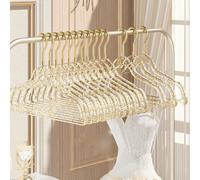 10 pièces Crochets en acrylique transparents et dorés infusés de poudre, support pour vêtements de femme, cintre en plastique, gain d'espace, printemps, minimaliste, hauts d'été Taille Unique,20 pièce
