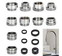 10 pièces d'adaptateurs de robinet avec joints, adaptateur universel de robinet fileté, raccords doubles filetés externes pour tuyau d'arrosage, lavabo, robinet de cuisine, aérateur de cuisine