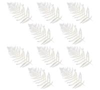 10 pièces de fougères préservées Blanches, tiges de fougère séchées 40 à 50 cm, Feuilles de fougère éternelles, matériau Floral DIY, pour boîte à Fleurs, décoration de Couronne