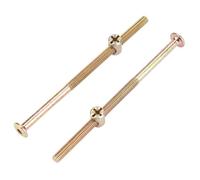 10 Pièces de Haute qualité en Carbone Vis Lit, Vis 110Mm Acier Couleur zingué Vis à Tête Plate Hexagonale écrou à Tête Marteau (6 * 110mm 10 pièces)