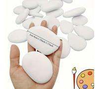 10 pièces de mini pierres blanches lisses pour la peinture - taille moyenne, plates et sélectionnées à la main, convenant pour l'artisanat, l'art, la décoration - sans produits chimiques, choix idéal
