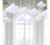 10 pièces Décoration suspendue en feutre 3D en forme de nuage, idéal pour décorer les plafonds, les murs, les anniversaires, les mariages, les fêtes, les scènes et plus encore 1 pièce,10 piècesPapetie