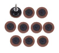 10 Pièces Disques de Ponçage 50mm, Carbure de Silicium | Attache pour Perceuse Pneumatique, Légère, Large Compatibilité, Limite le Déplacement, Lot Jaune