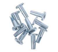 10 Pièces Douilles pour Roulettes de Meubles en Fer, Argenté | Chaise de Bureau et Pied de Chaise en Bois, Connexion Stable, du Bruit, Usage au Bureau