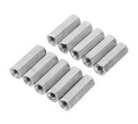 10 pièces Écrou à tige longue M6, Écrous de Couplage Long Tige avec douilles hexagonales Écrou d'écartement en acier au carbone zingué pour l'industrie, les machines(M6*30)