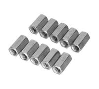 10 Pièces écrous de Tige Longue, écrous D'accouplement Hexagonaux M6 à Raccord Droit écrous à Manchon Hexagonal Entretoise Fixations Filetées(M6x18)