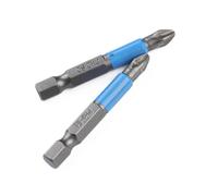 10 Pièces Embout de Tournevis Ph2 S2 Bleu 50mm Antidérapant pour | Rainures Antidérapantes, Prise Améliorée sur Tête de Vis, Résistance au Torsion, pour Appareils Électroniques et Adaptateurs